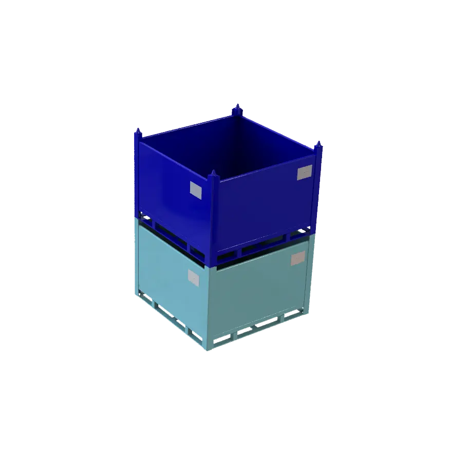 metal industrial bins