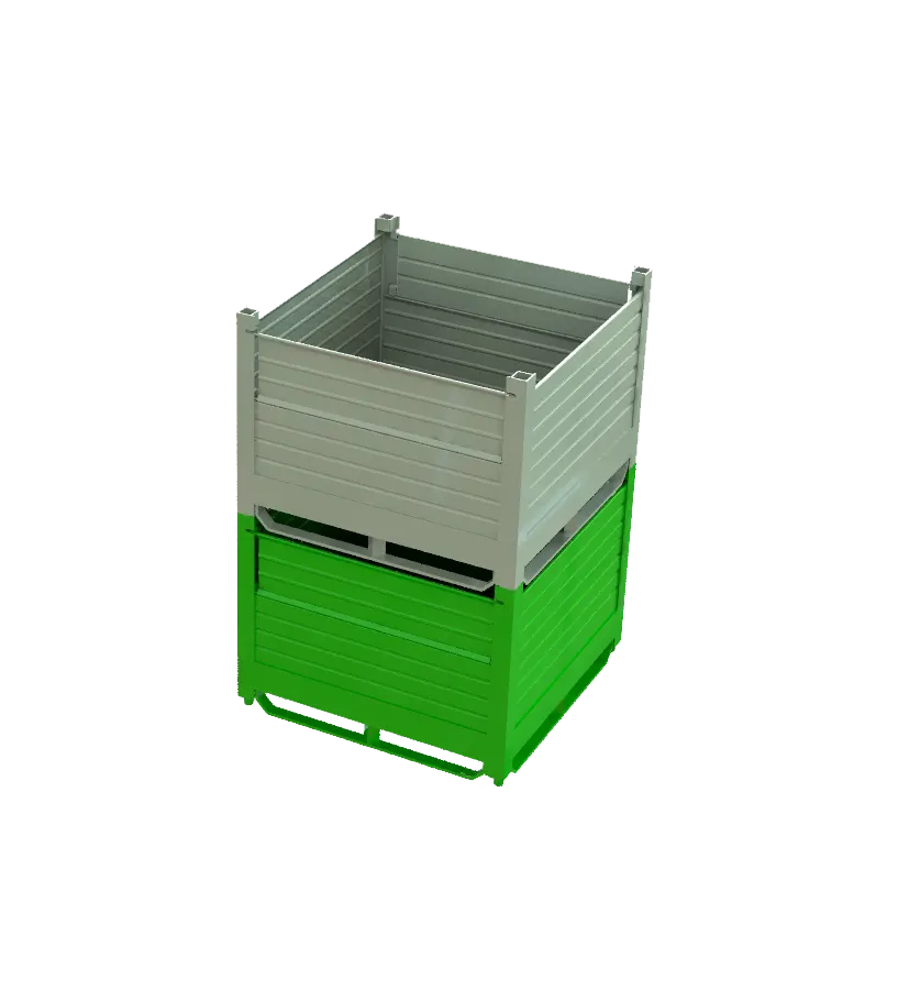 metal stack bins