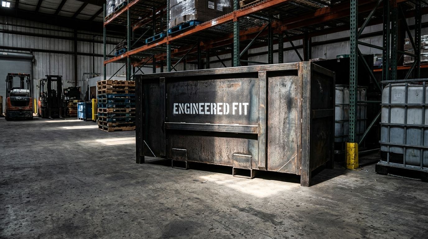 Custom industrial storage bin with